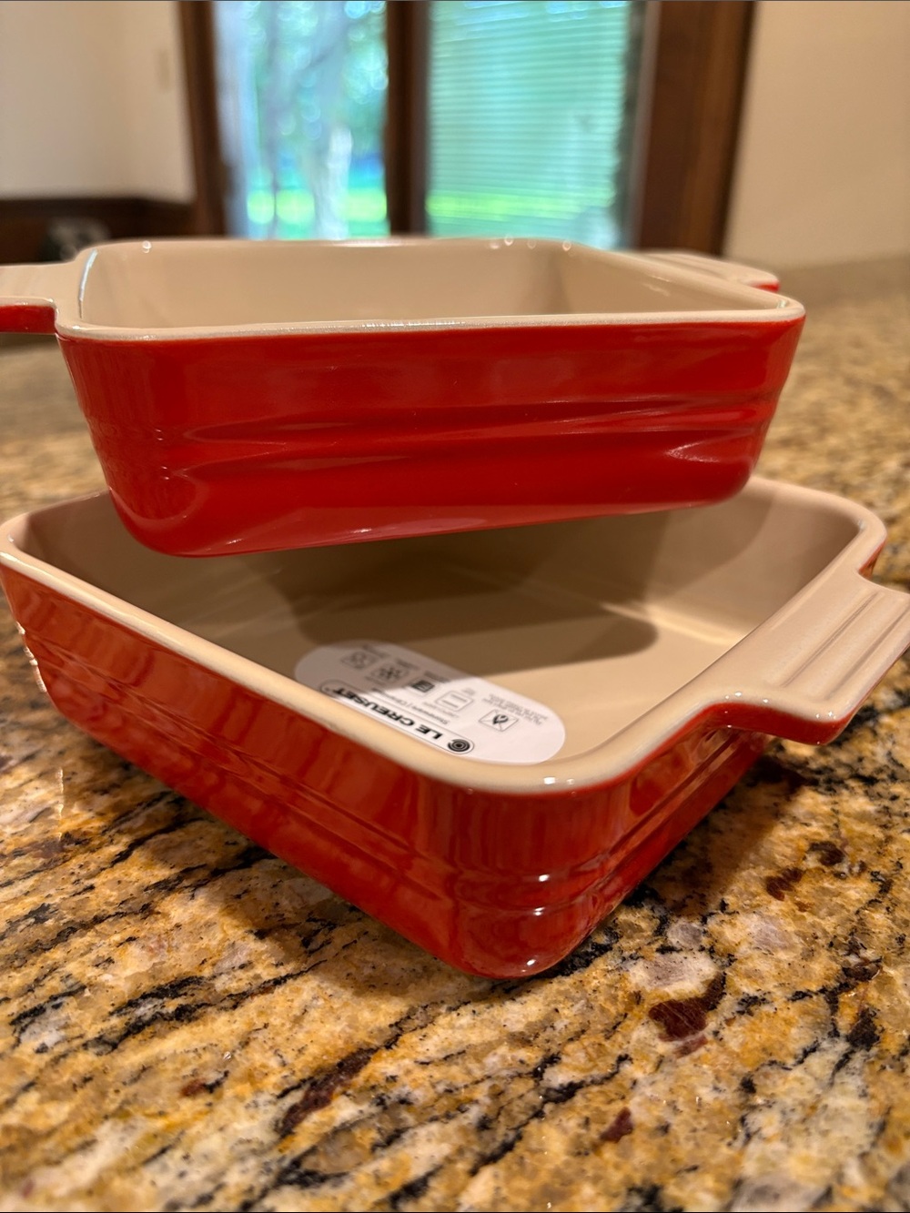 Le Creuset Red Ceramic Rectangular Baking Dishes
